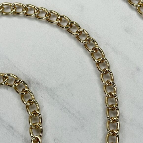 Gold Tone Chain Purse Replacement Strap 46" Crossbody ✨ - Picture 9 of 11